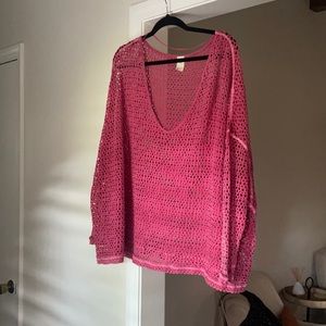 We The Free pink knit sweater
